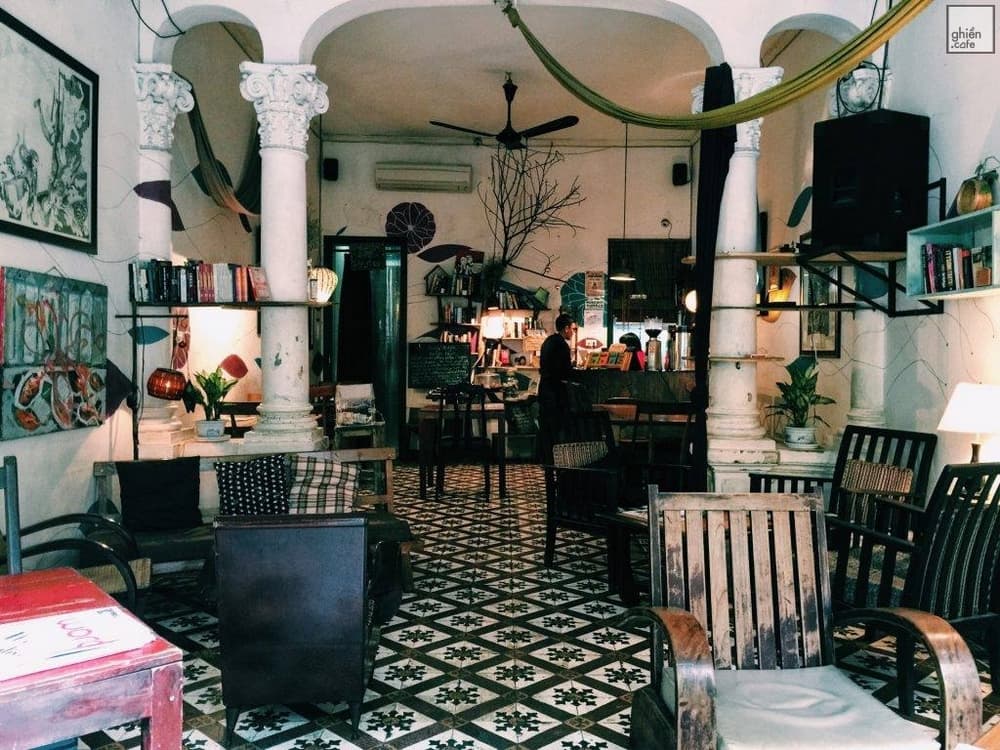 The Hanoi Social Club Hà Nội quán cafe nghệ thuật giữa lòng phố cổ details-one